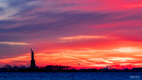 Lady Liberty Winter Sunset