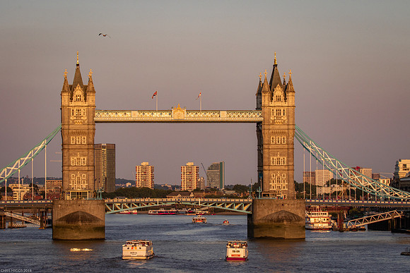 London's Tower Bridge at Sunset